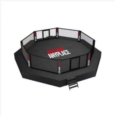 ISO9001 8x8m Octagon MMA Cage 100cm Stage With T-Catwalk