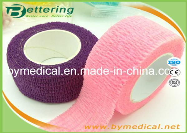 2.5cm Easy Hand Tearable Non Woven Finger wrap cohesive bandage self adhesive bandage