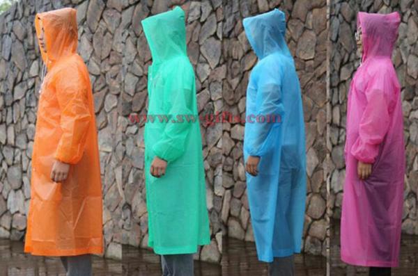 Transparent Raincoat Women Men Portable Outdoor Travel Rainwear Waterproof Disposable Camping Hooded Ponchos Plastic