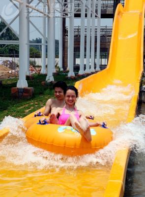 High Speed Fiberglass Water Slides / Ashland Gel Coat Outdoor Pool Slides