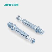 40mm Minifix de aço para espalhamento de parafusos com fio M6, conector de armário de móveis para móveis planos