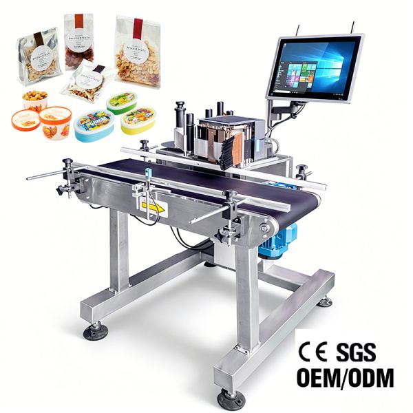Electric Square Bottle Packaging Labeling Machine For Round Container 20pcs/min