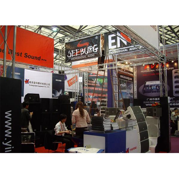 Two Way Portable Audio System Speaker With Black Paint , Professional Audio Speakers