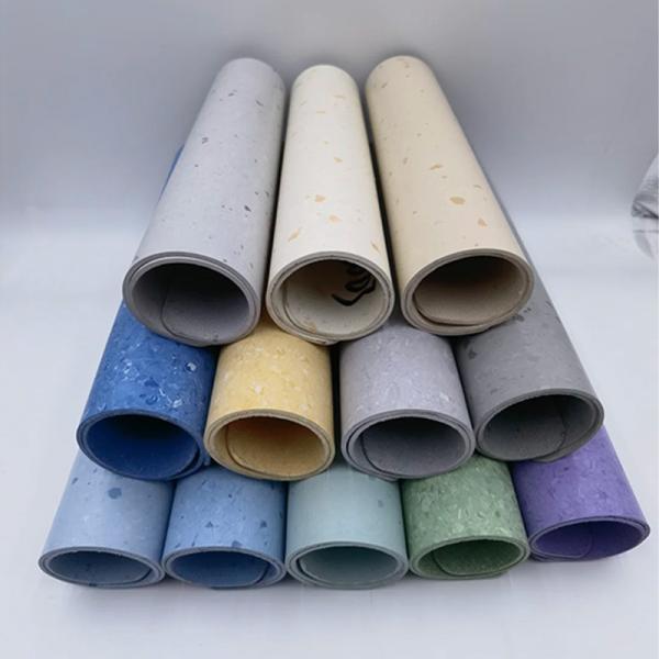 Huaao Pvc Vinyl Floor Roll Cheap 2mm Homogeneous PVC Linoleum Roll Flooring for Hospital Dancing Room Gym Cleanroom