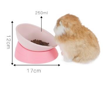 Anti deslizamento 16*7cm Cat Feeder Bowls ergonômica ajustável