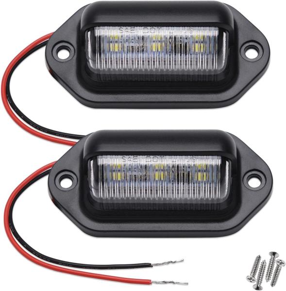 12V-24V DC Waterproof Plate Light Lamp Taillight For Truck SUV Trailer Van RV Boats as Step Courtesy Light Plate Light