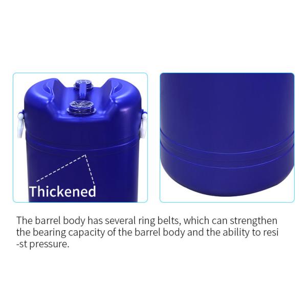 HDPE Blue 60L 55 Gallon Plastic Drum With Pastic Handle OEM ODM