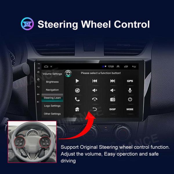 Colocação do painel Universal 10 polegadas Car Stereo com Android 10.0 OS HDTouch Screen e Bluetooth