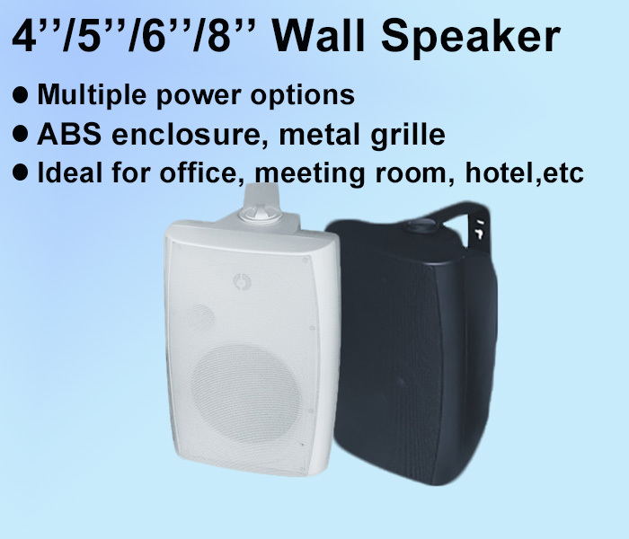 8ohm Wall Mounted Speaker 40W Impressed Individual Tweeter 6 Inch Woofer