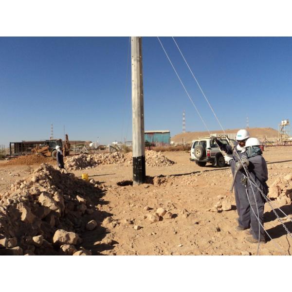 Octagonal 10m 18m Q235 Galvanised Metal Pole