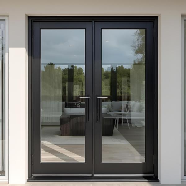 Modern Design Thermal Break Aluminum Casement Entrance Door with Long-service Life for Hotel