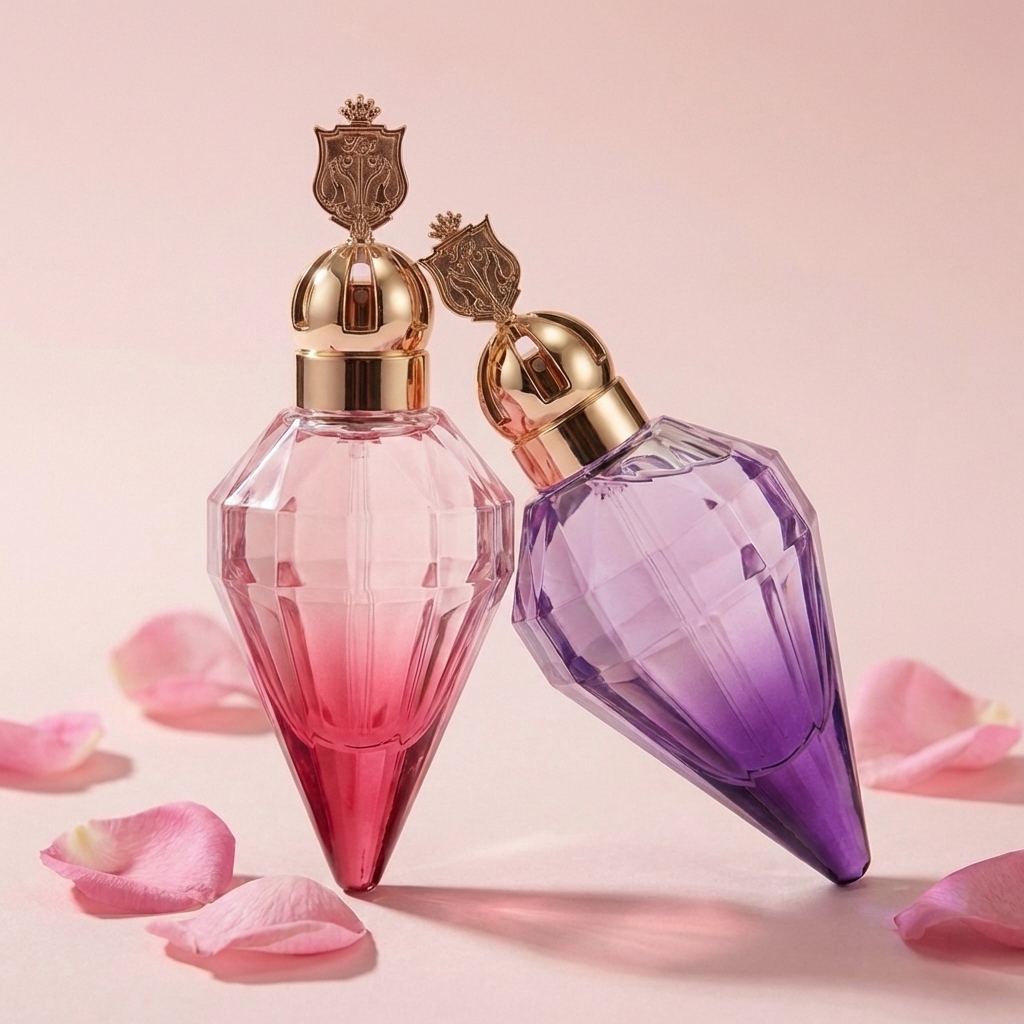 Anding Supplier Premium Custom 90ml Rhombus Refillable Spray Luxury Empty Glass Perfume Bottle
