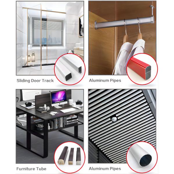 Серебряные черные 6061 анодировали алюминиевую прямоугольную трубку круга трубки