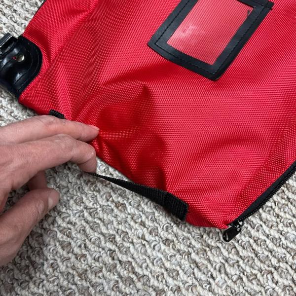 CROSS-BORDER EXPLOSIVE BANK BAG ZIPPER BAG RED NYLON SECURITY PURSE MEDICINE BAG GUN AMMO BAG
