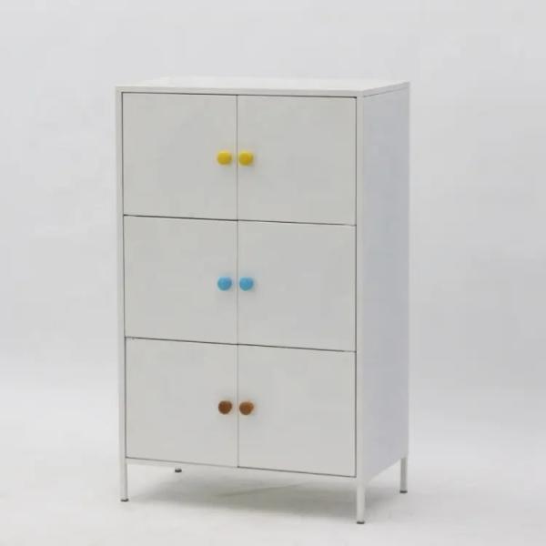Kids Clothing Storage Metal Locker Cabinet RAL Color 6 Door