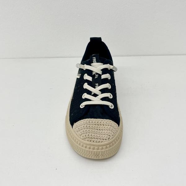 Women comfort black breathable sneakers with mesh upper espadrilles