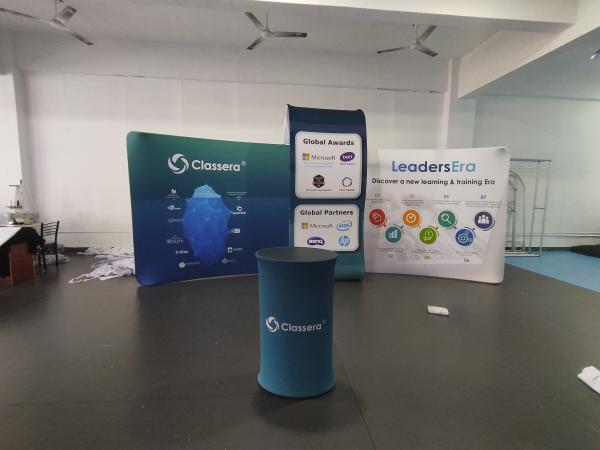 Trade Show Stage Modular Exhibition Systems CMYK Portable Display Stands For Exhibitions