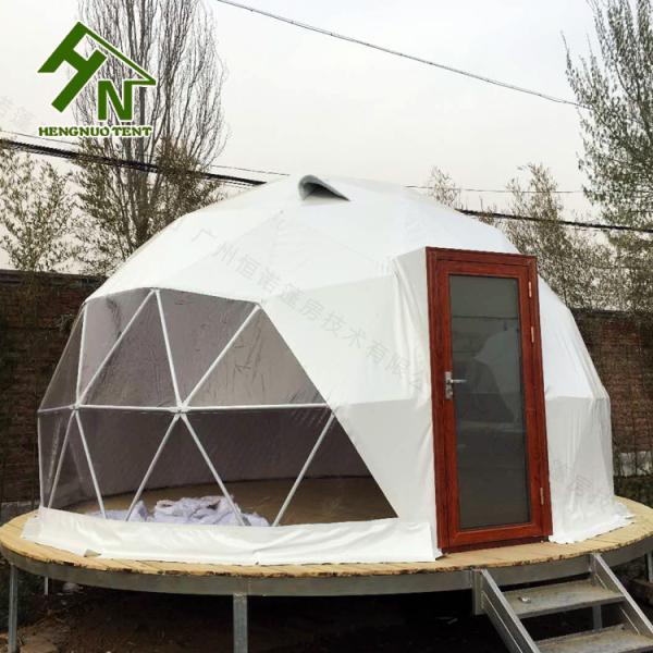 Customized Glamping Hotel Geodesic Dome Tent Sun Shelter Fire Resistant