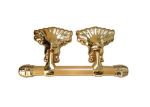 Pale Gold Adult Coffin Swing Handle African Style ABS / PP Plastic Material