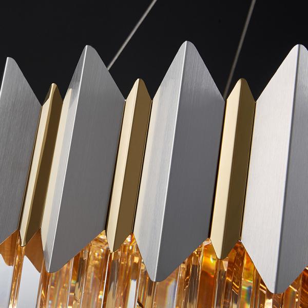 Height 30cm E14 Chrome Royal Crystal Hanging Lamps For Living Room