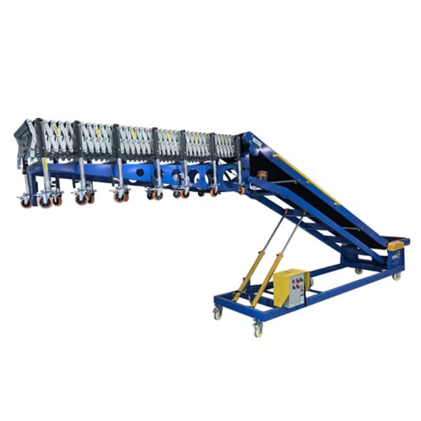 Custom Heavy-Duty Belt Conveyors Mobile Automatic Loading/Unloading Systems Truck Container Warehouse Bulk Material Handling Equipment Truck Container Heavy Cargo Automatic Handling Systems Logistics