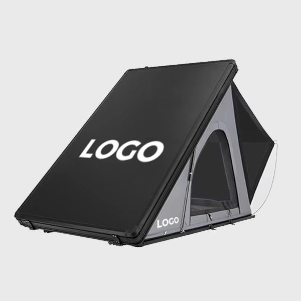 4x4 Outdoor Aluminum Hard Shell Car Rooftop Tent 4-Person Triangle Roof Tent Quick Open Feature Waterproof Top Tent for Camping