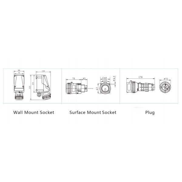 Четыре провода ATEX Ex Proof Socket Надежная и безопасная подача энергии