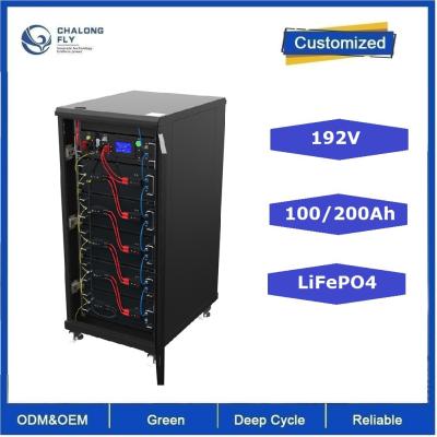 192V 100AH 200ah armário de alta tensão LiFePO4 baterias de lítio pacotes para Centro de dados industrial e comercial Domicílio