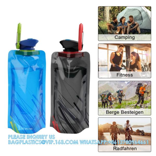 700 Ml Foldable Water Bottles Reusable Water Bottle Collapsible Drinking Bottle Bag For Hiking Adventure Travel
