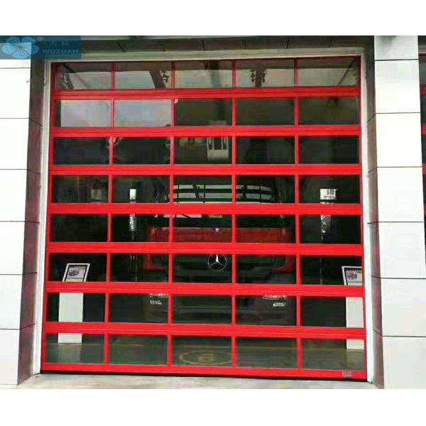 Sectional Organic Tempered Frosted Glass Panel Garage Doors