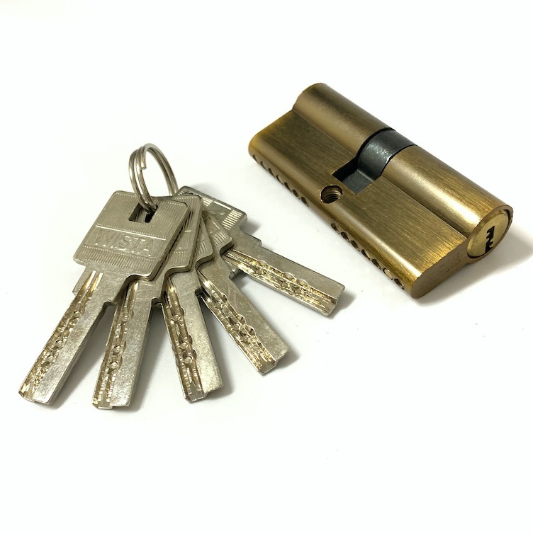 Euro Profile Zinc Brass Cylinder 80mm Door Cylinder Lock Replacement