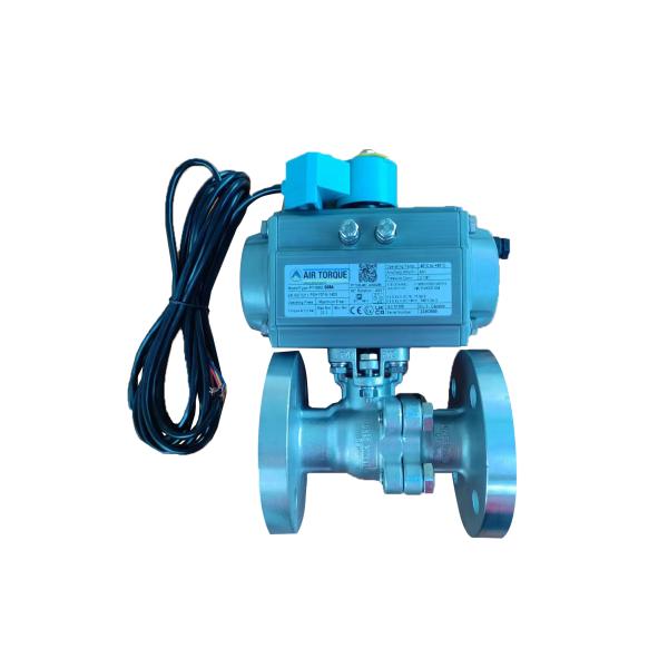 Фланцевый соединительный пневматический 304 нержавеющей стали шаровой клапан в двух частях