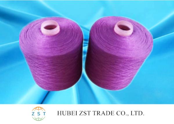 Les fils de polyesters teints sans noeuds de couleur multi 100% polyester 40/2 40/3 ont tourné le fil pour le couvre-lit