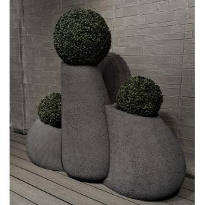 Комбо Чёрный Волокно Глинистый цветочный горшок Для Внутреннего Внешнего Посадки И Декорации