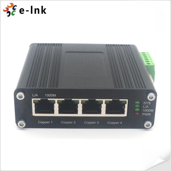 産業用4ポート10/100/1000Base-T + 1ポート100/1000Base-X SFPイーサネットスイッチ 110~230VAC入力