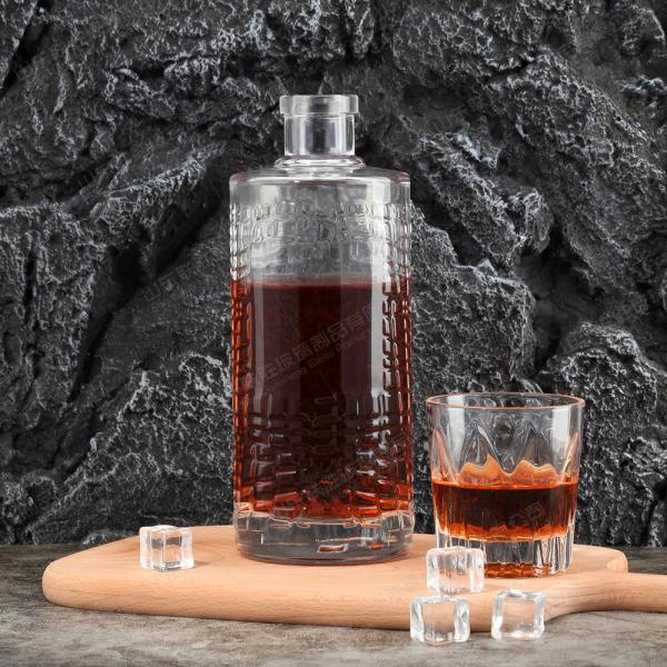 Sealing de cortiça 700 ml garrafa de vidro vazia personalizada para vodka gin uísque tequila licor