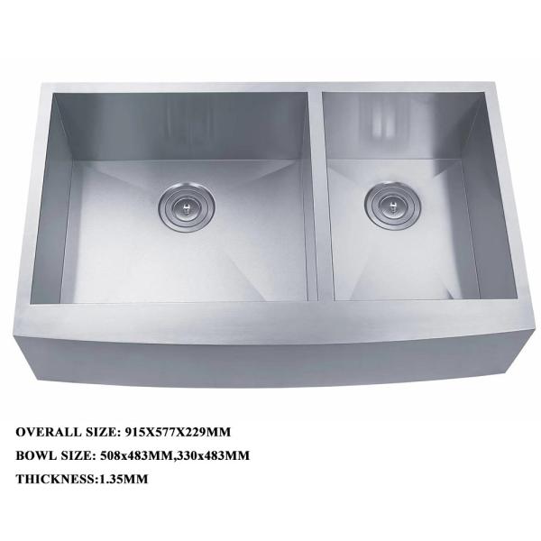 Sanitaryware double bowl stainless steel handmade kitchen undermount sink kitchen sink