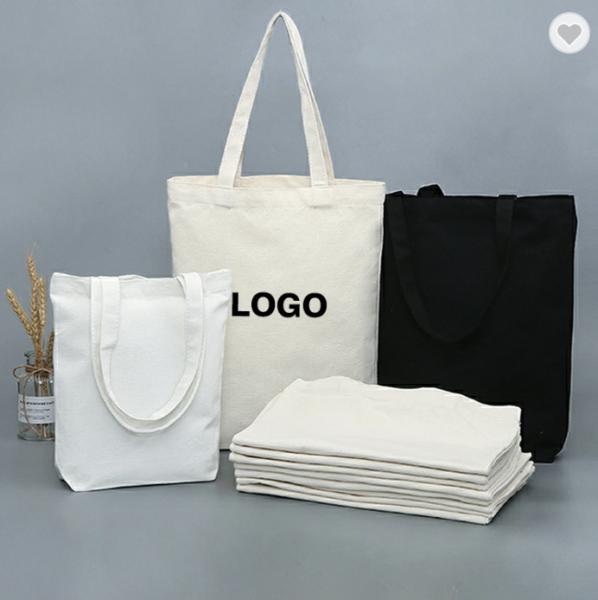 Custom Cotton Canvas Tote Bag Cotton Canvas Bag Reusable Shopping Bags Silk Screen Branded Strap Tote Bag Cotton Canvas Shopping Bag Custom Printed Logo Recycled Cotton Canvas Shopping Tote Daily