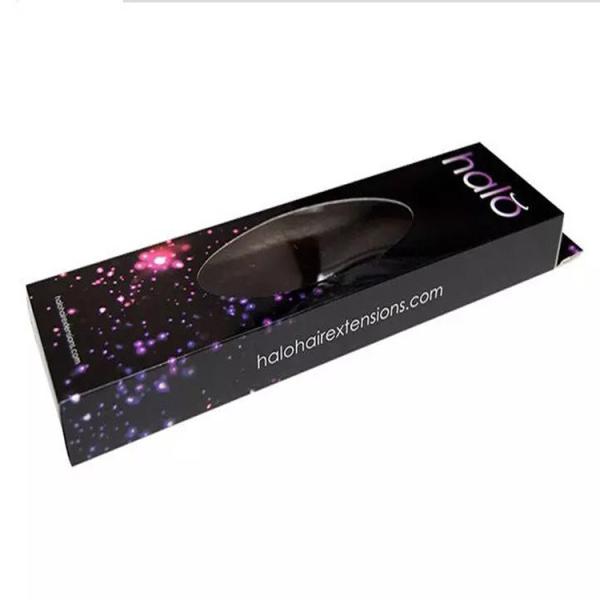 custom hair extension gift box  folding hair extension paper box wig packaging box