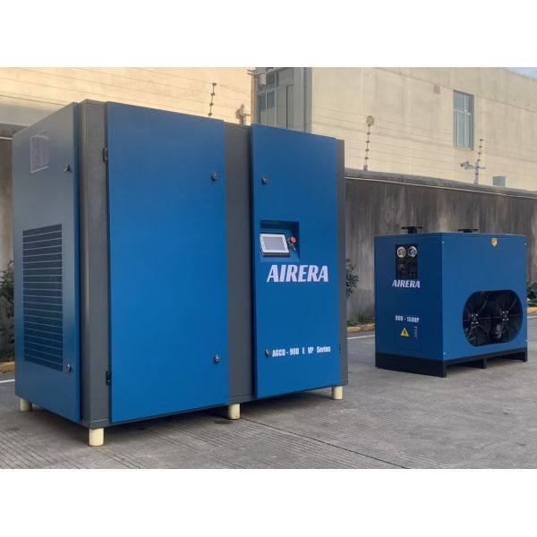 AIRERA AGFD-90D E VP 90kW Industrial Direct Drive Screw Air Compressor for Factory Use