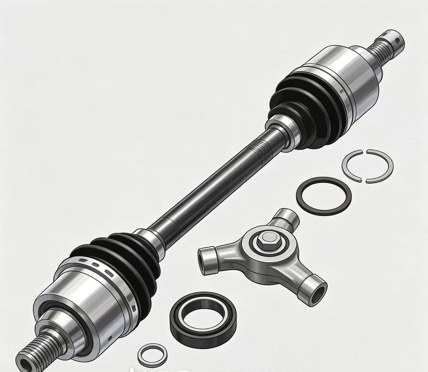 Half axis lathe machining for new energy vehicles