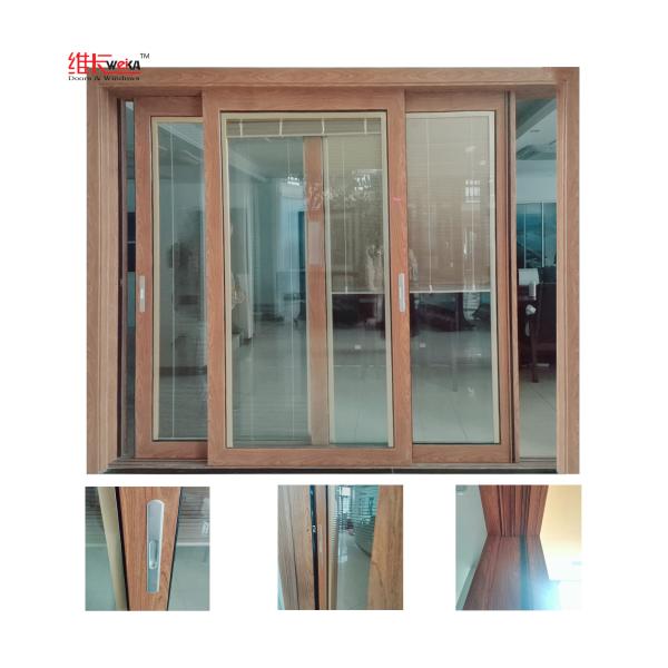 Степленое стекло Алюминиевые скользящие двери для двора для жилых домов Вилла