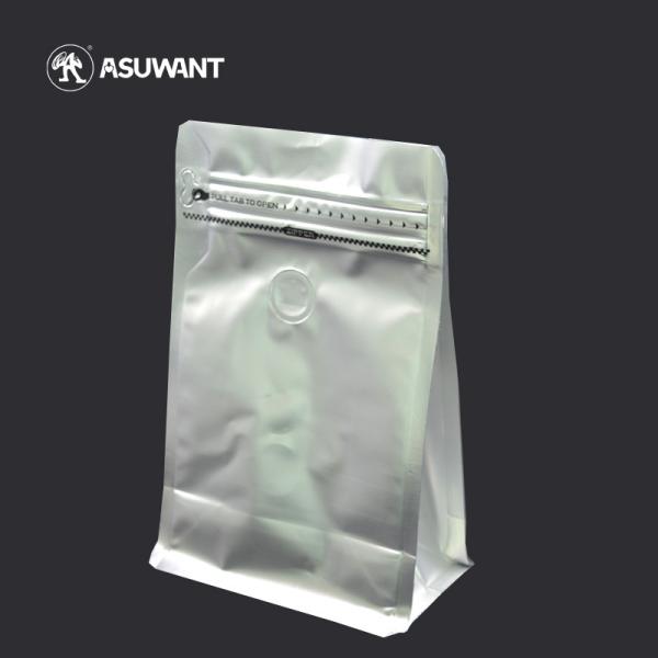 BRC ASTM Plastic Flat Bottom Bags BRC Aluminum Foil 150mic With Valve