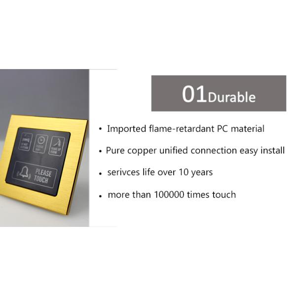 Отель Серебряный беспроводный сенсорный дверной звонок переключатель 2 года гарантия