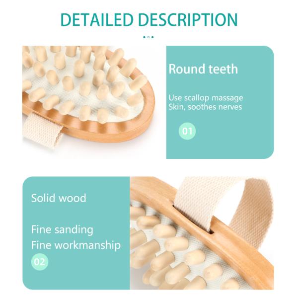 Body Cleansing Boar Bristle Bath Brush For Dry Skin Massage And Shower Scrubbing