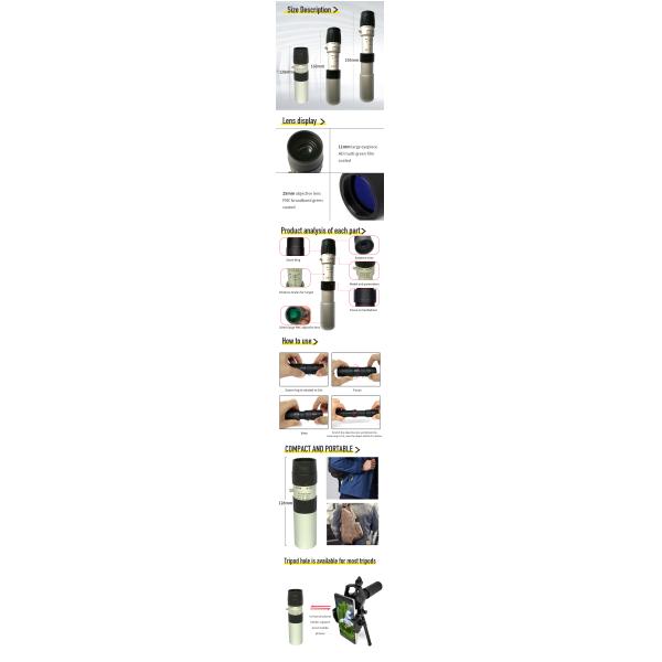 Monocular наблюдать птицы телескопа кармана 10-30x25 Monocular широкоформатный