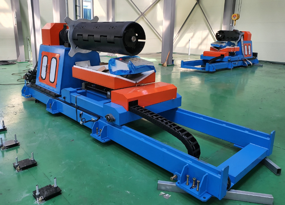 металл 11kw разрезая линию управление гидравлическое Decoiler PLC регулируемое