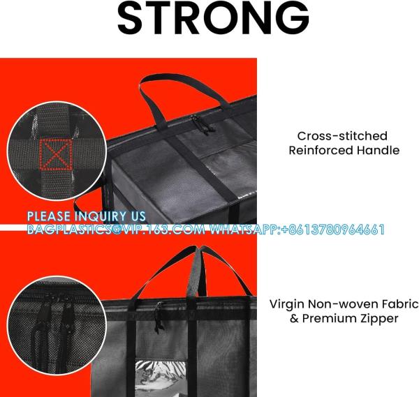 79L Insulated Food Delivery Bag For Hot Cold Meal, XXX-Large, Grocery Tote Insulation Bag For Catering, Pizza Warmer