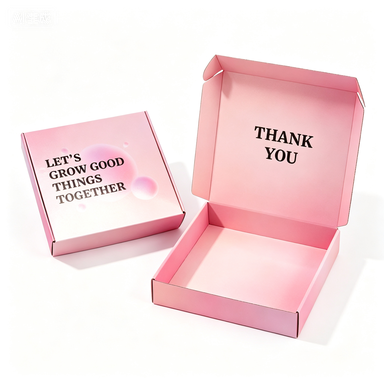 Recyclable Corrugated Carton Box Gift Packaging Box UV Coating Gold Foil