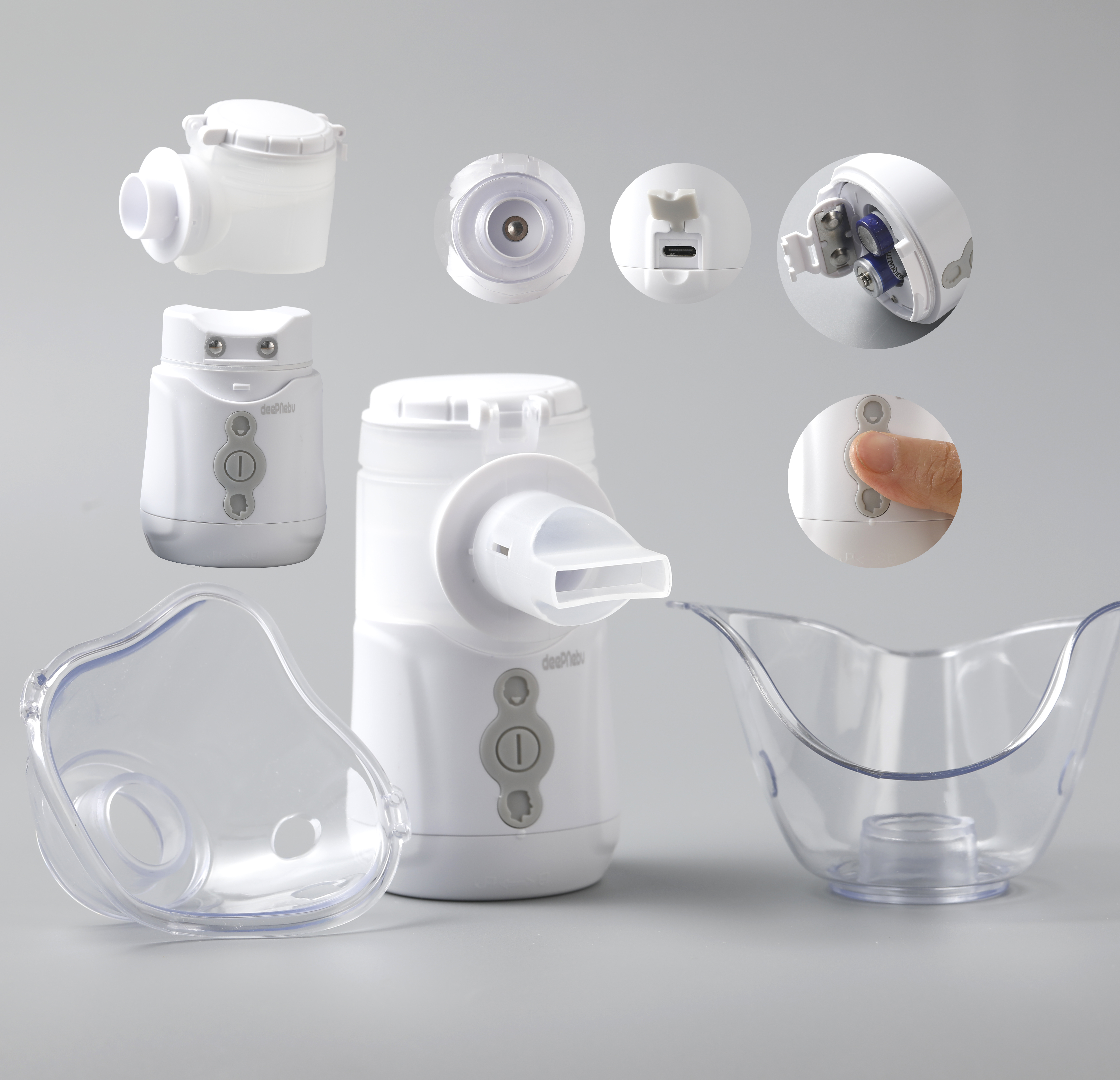 Портативная машинка 3.2μm обработки Nebulizer ингалятора Multi режимов детей Handheld для кашля
